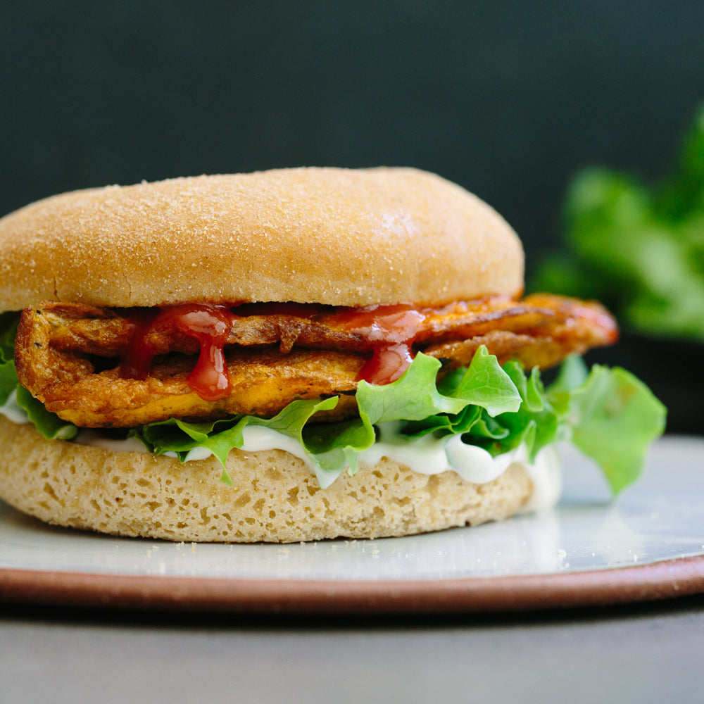 Kimchi omelette buns with sesame mayo