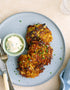 Potato + sauerkraut fritters with chive crème fraiche