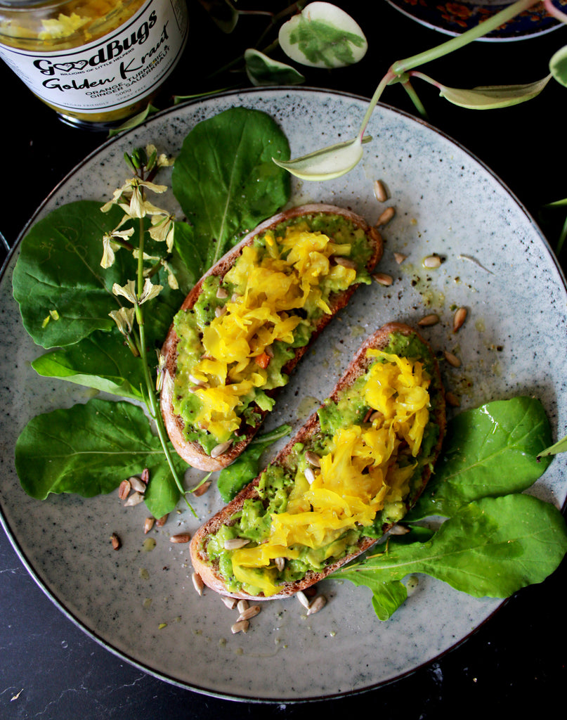 Smashed Avo Golden Kraut toast